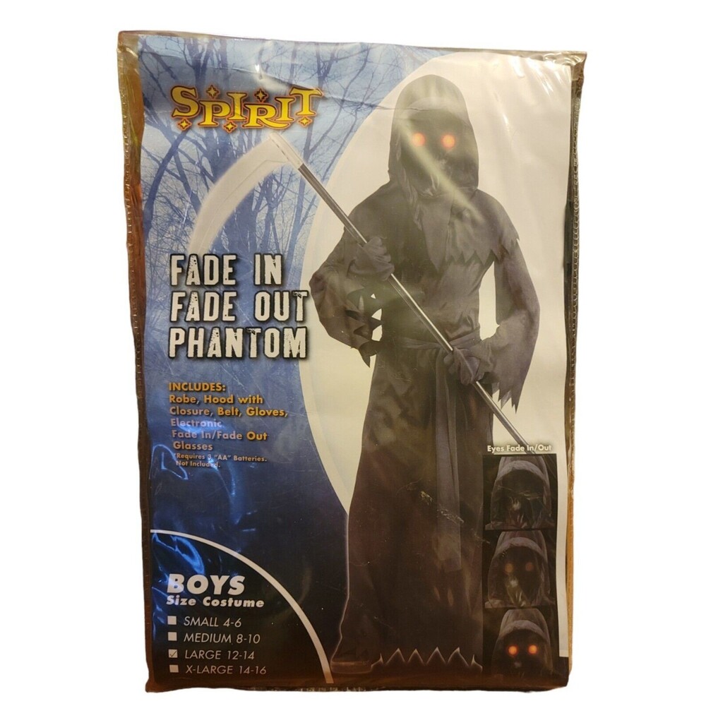 Spirit Fade In Fade Out Phantom BOYS Halloween Costume Size Large 12-14